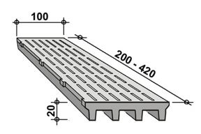 Langschlitzrost Typ 20/430