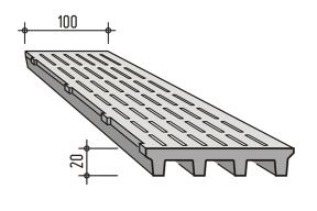 Langschlitzrost Typ 20/435