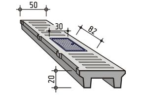 Caillebotis à fentes horizontales type 20/32